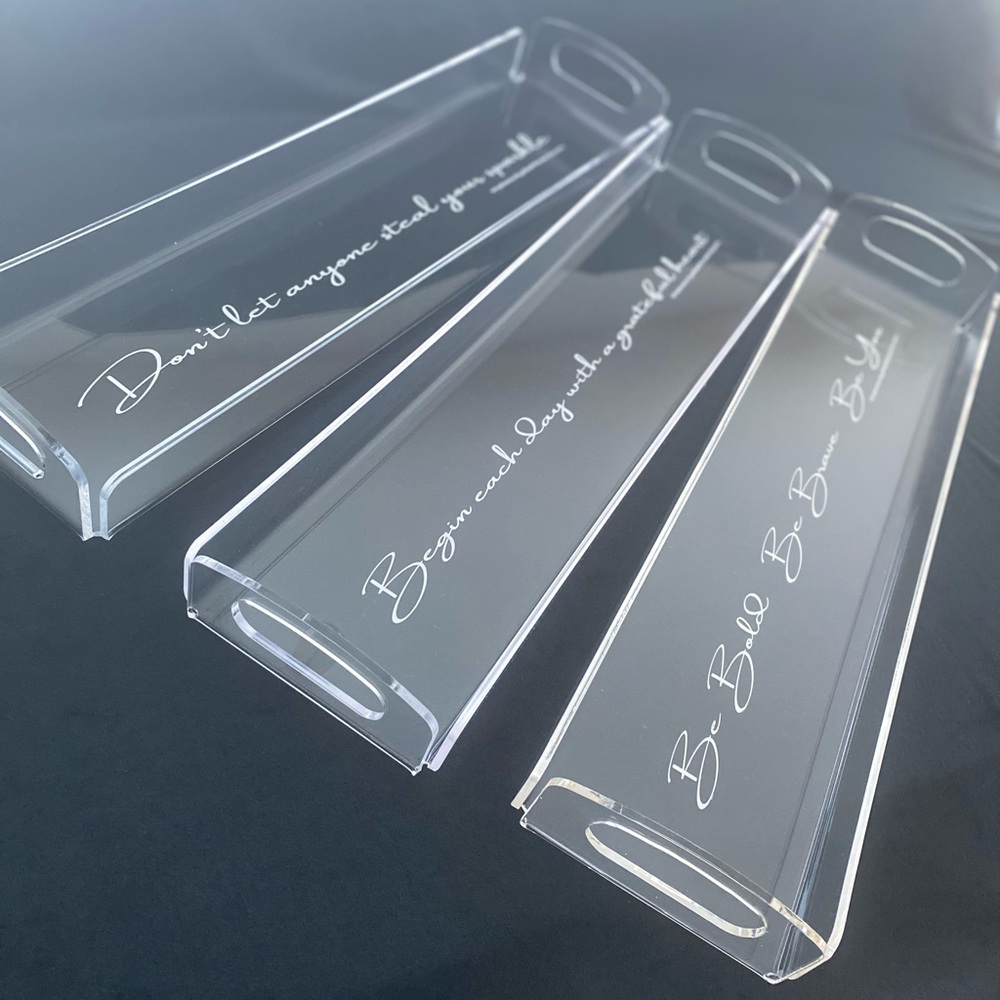 Clear Acrylic Decorative Trays